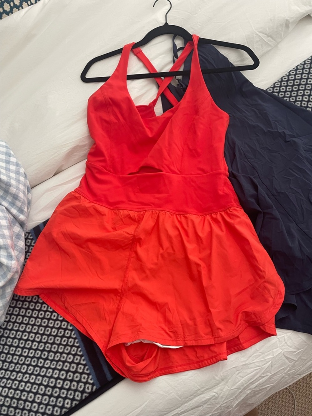 Free people movement orange Crossback Romper